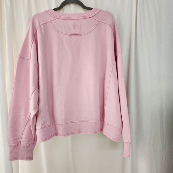 FP Movement x Hatch Intercept Maternity Pullover Sweatshirt Peony Pink Sz L NWT - Picture 9 of 9
